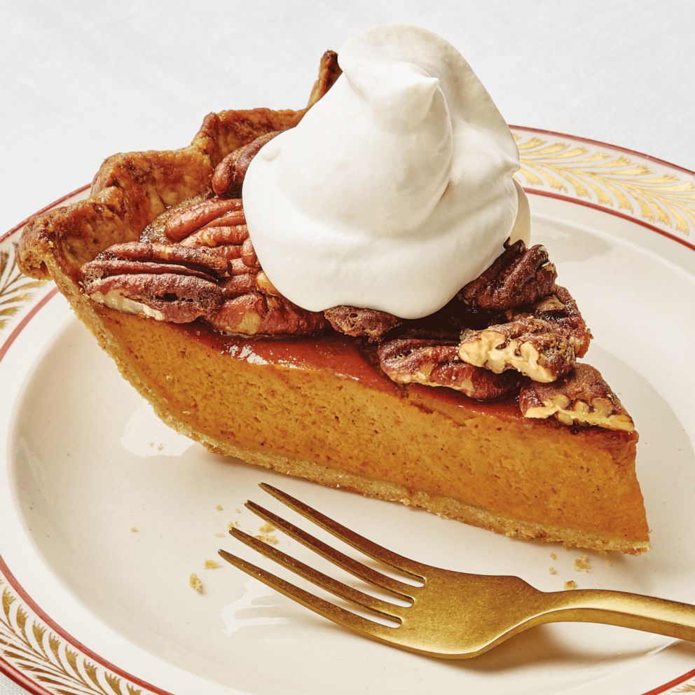 PHOTO: A slice of pecan rye pumpkin pie.