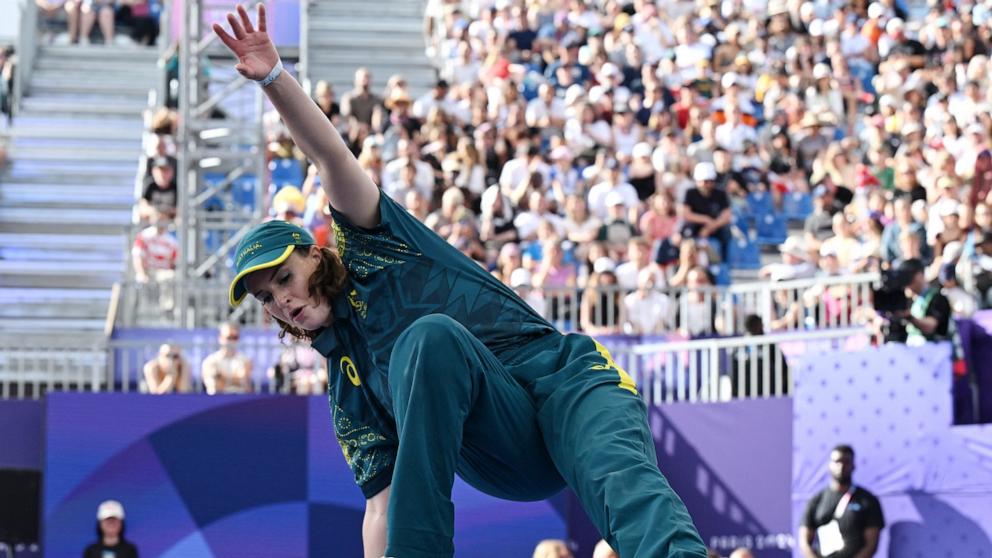 PHOTO: Raygun of Australia in action during the Paris 2024 Olympics in Paris on Aug. 9, 2024.