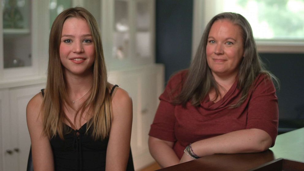 PHOTO: Juju Chang interviews Rebekah Bruesehoff, a 16-year-old trans student from New Jersey.