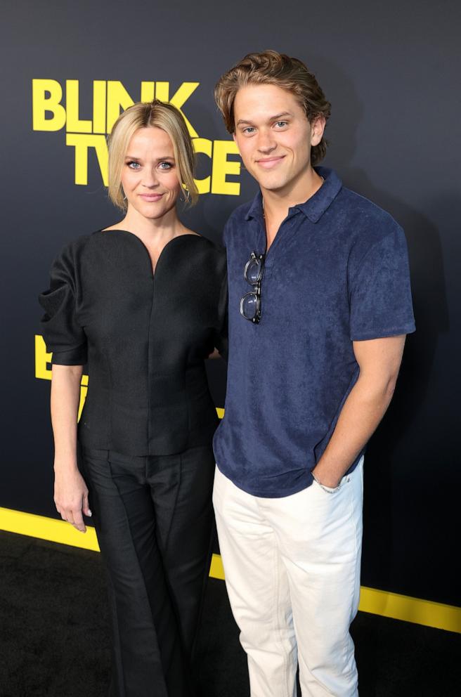 PHOTO: Reese Witherspoon and Deacon Reese Phillippe at Amazon MGM Studios Premiere of "Blink Twice" at DGA Theater Complex in Los Angeles, Aug. 08, 2024.