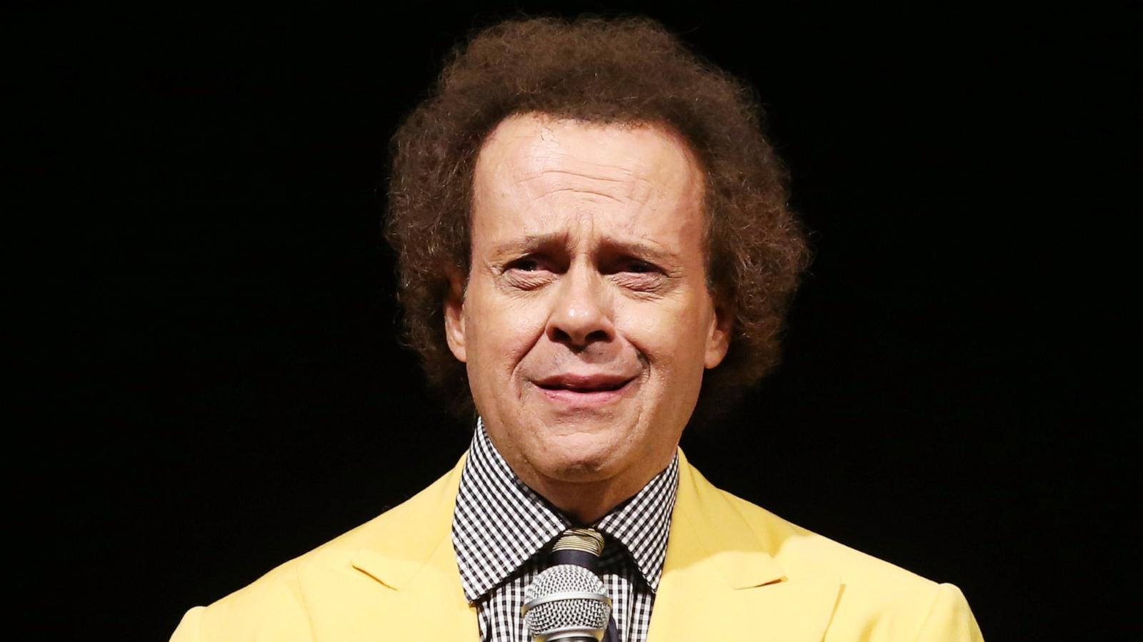 PHOTO: Richard Simmons speaks at the Friend Movement Campaign benefit concert, July 1, 2013, in Los Angeles.