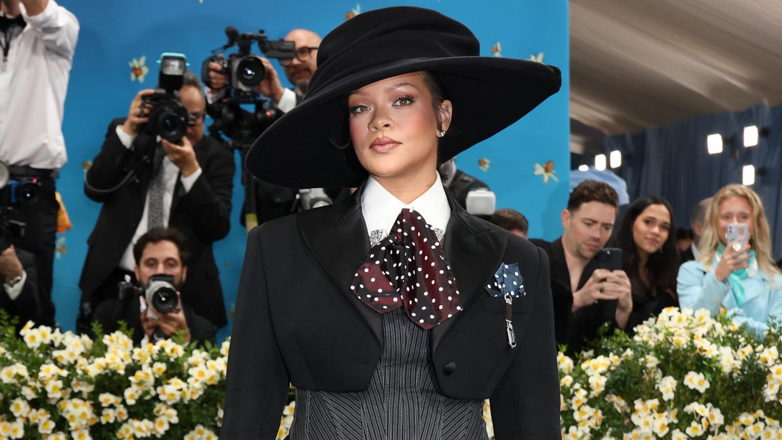 Rihanna attends the 2025 Met Gala Celebrating "Superfine: Tailoring Black Style" on May 05, 2025 in New York City.