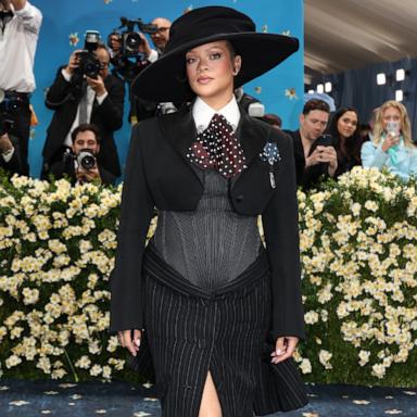Rihanna attends the 2025 Met Gala Celebrating "Superfine: Tailoring Black Style" on May 05, 2025 in New York City. 