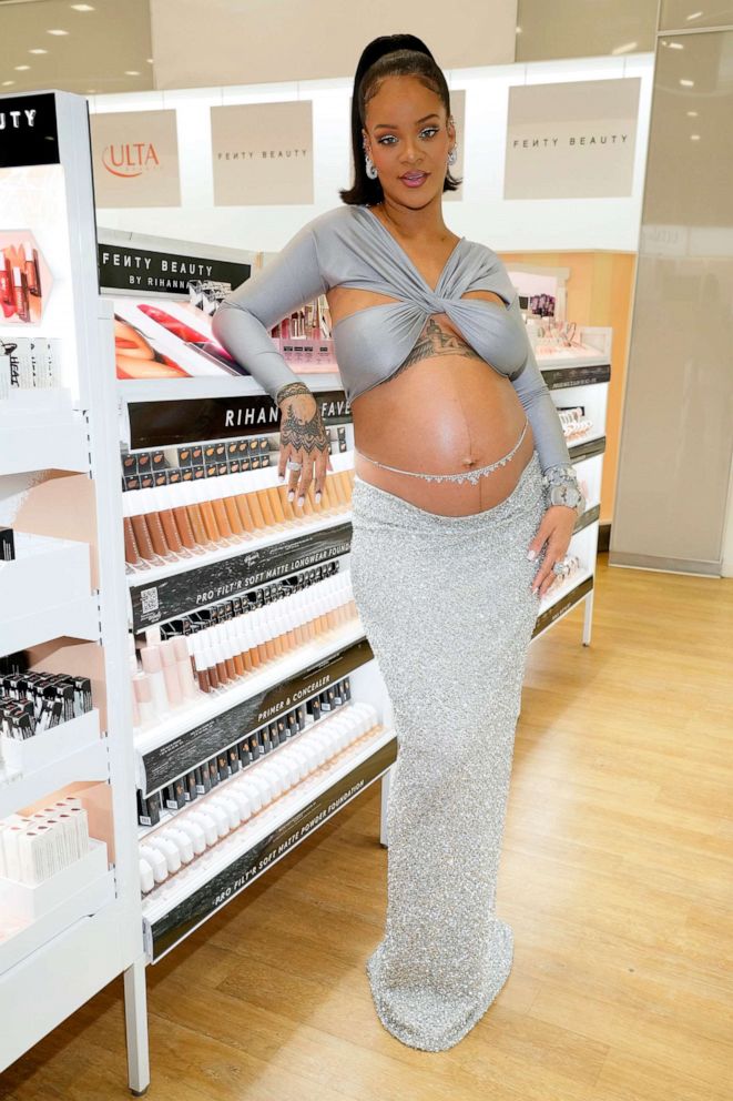 PHOTO: Rihanna celebrates the launch of Fenty Beauty at ULTA Beauty, March 12, 2022, in Los Angeles.