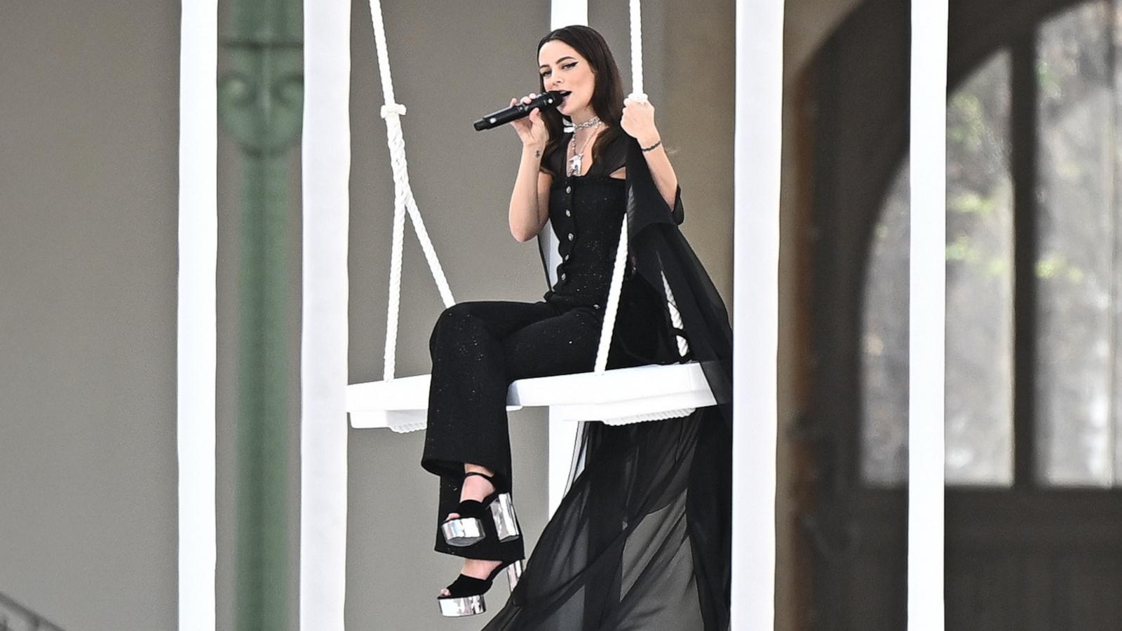 PHOTO: Riley Keough performs on the runway during the Chanel Paris Womenswear Spring-Summer 2025 show as part of Paris Fashion Week, Oct. 1, 2024, in Paris.