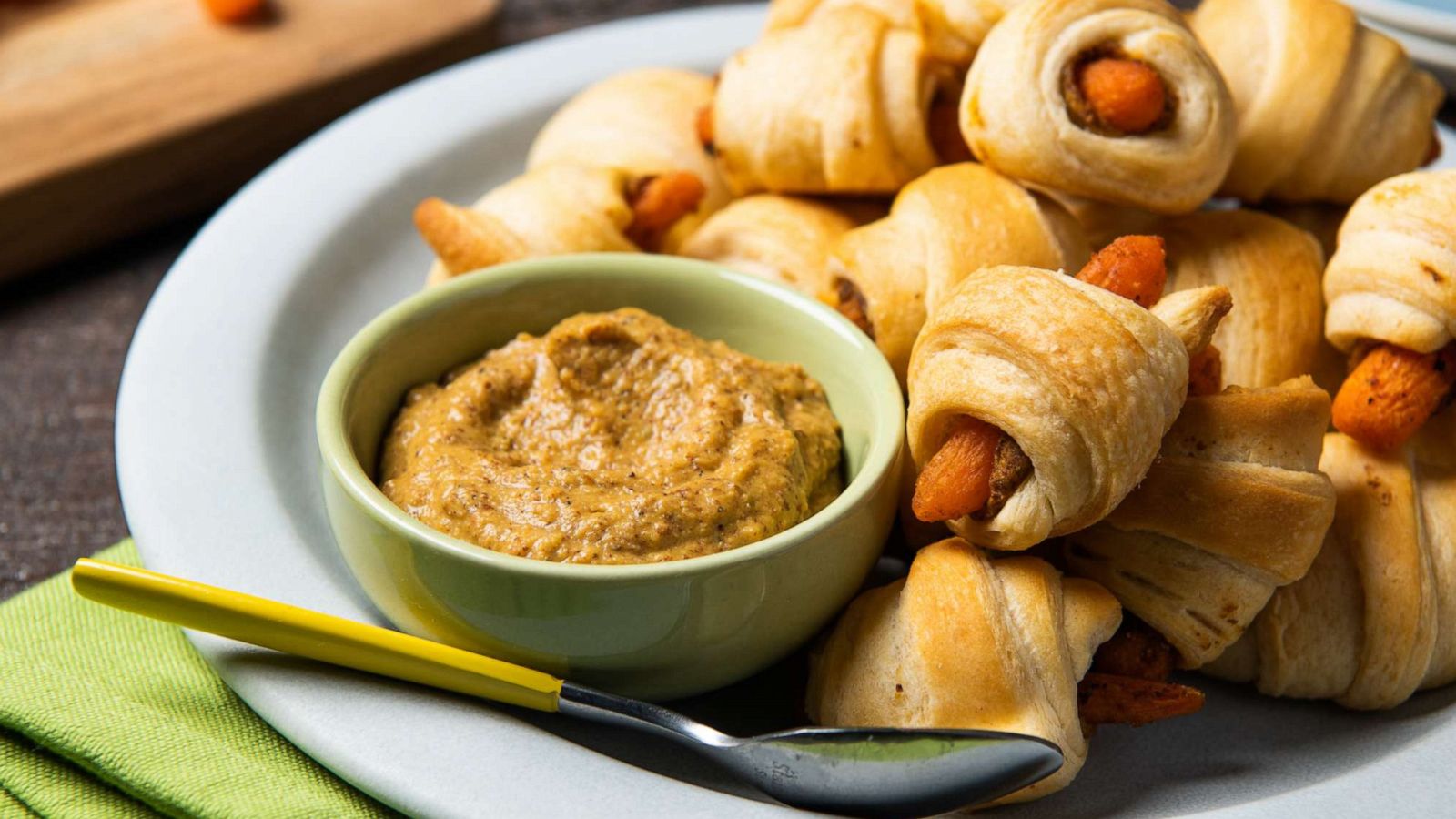 PHOTO: Roasted carrots in a blanket.