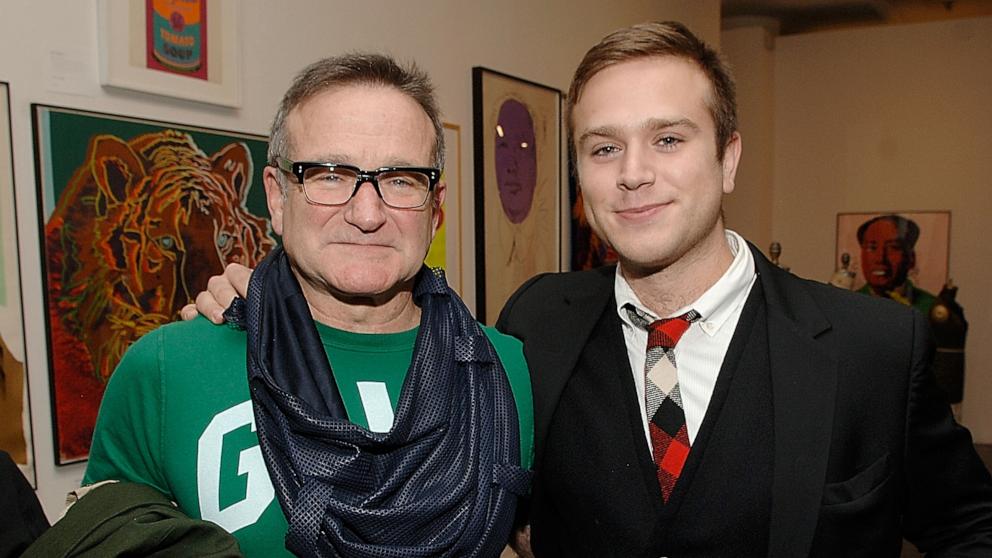 PHOTO: Robin Williams and Zachary Williams attend the Timo Pre Fall 2009 Launch with Interview Magazine at Phillips De Pury in New York City, Nov. 18, 2008.