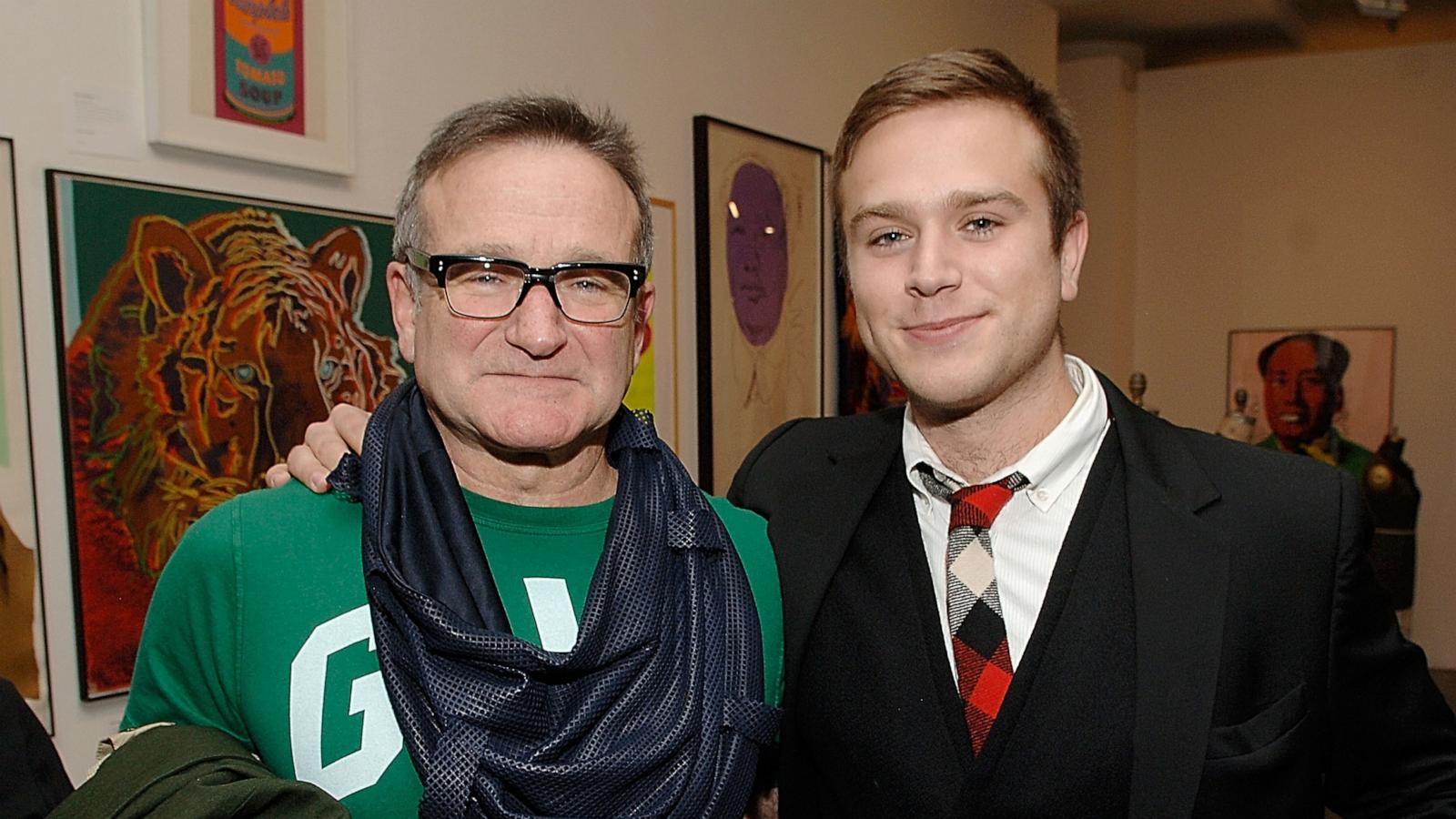 PHOTO: Robin Williams and Zachary Williams attend the Timo Pre Fall 2009 Launch with Interview Magazine at Phillips De Pury in New York City, Nov. 18, 2008.