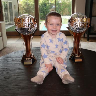 PHOTO: Jenna Johnson shares pictures of her son Rome and family together posing with Mirrorball trophies on Instagram.