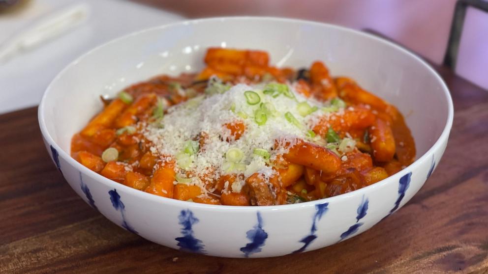 PHOTO: Chef Danny Lee drops by to make a popular Korean dish, rosé tteokbokki.