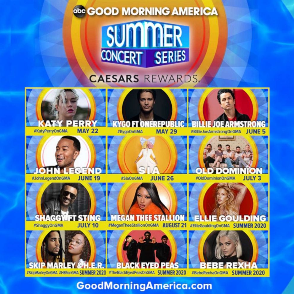 'Good Morning America' 2020 Summer Concert Series lineup Katy Perry