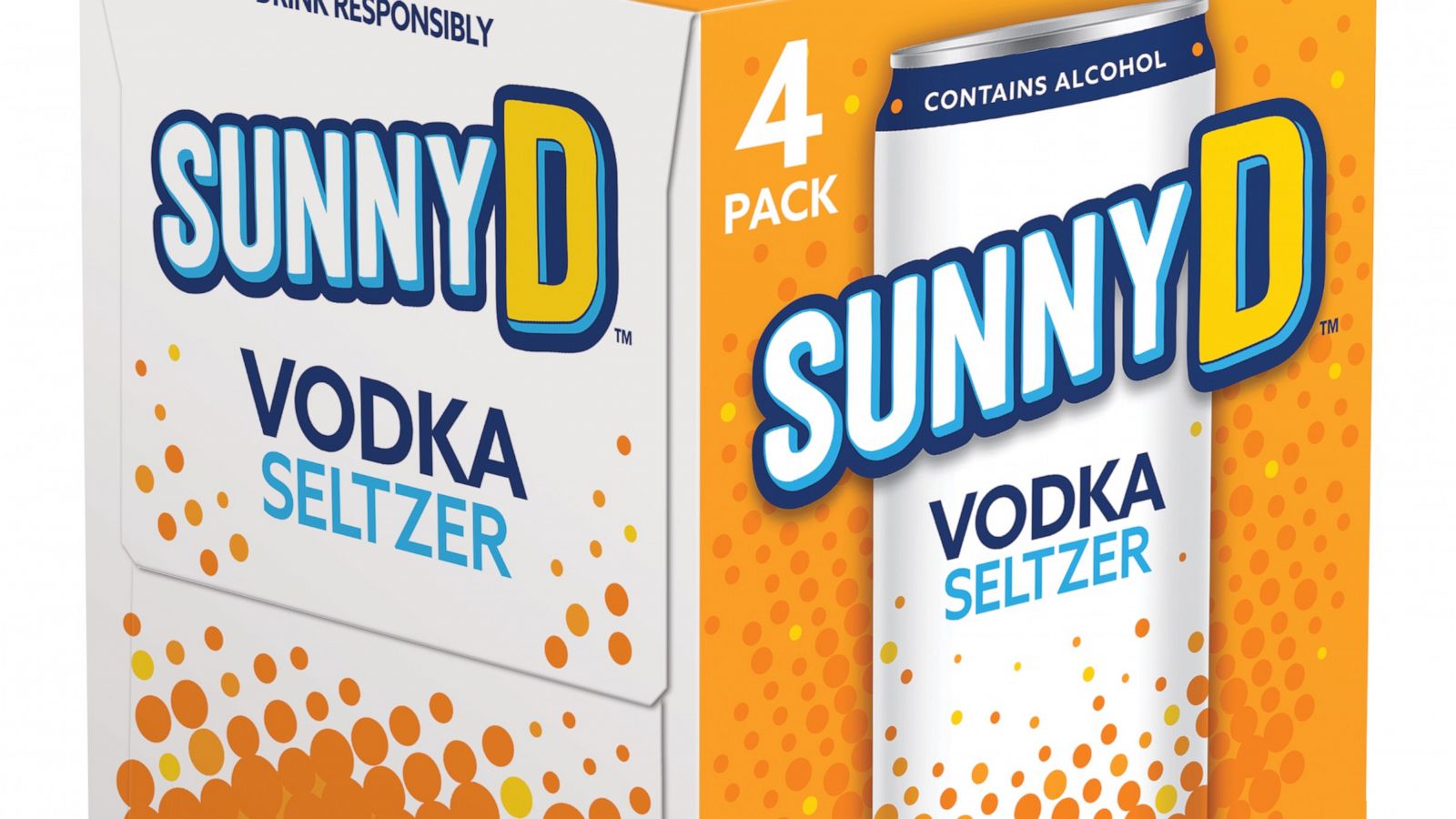 PHOTO: New SunnyD Vodka Seltzer comes in 12-ounce slim cans in a four-pack or individually.