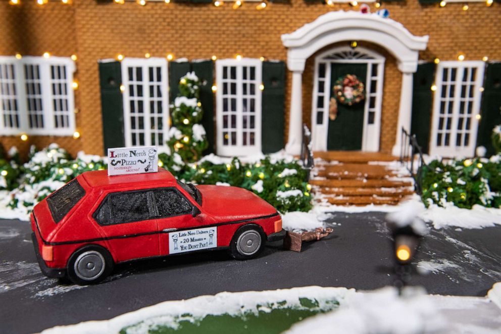 PHOTO: The Little Nero's pizza delivery car was an added detail for the recreation of the "Home Alone" house. 