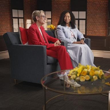 PHOTO: Betsy Beers and Shonda Rhimes are interviewed by "Good Morning America" co-anchor Robin Roberts.