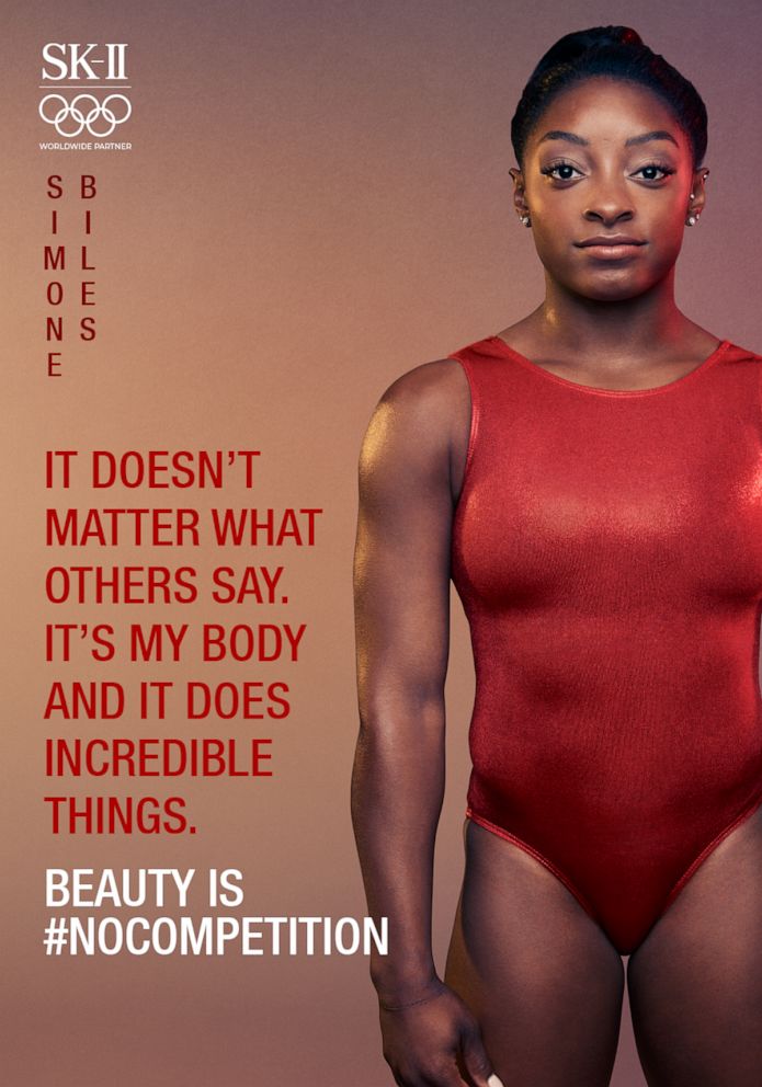 PHOTO: Simone Biles stars in SK-II's latest campaign about knocking unrealistic beauty standards.