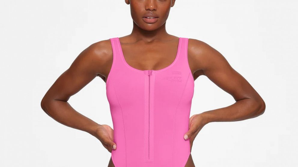 Skims Swim Long Sleeve One Piece, Skims Launched a Flattering Swimwear  Line That's Already Selling Out