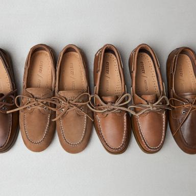 PHOTO: Sperry and Aritzia have teamed up to launch a modern twist on the iconic boat shoe featuring customizable lacing and timeless design.