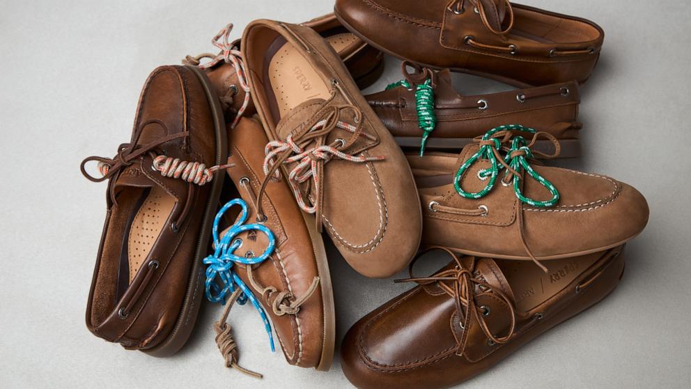 PHOTO: Sperry and Aritzia have teamed up to launch a modern twist on the iconic boat shoe featuring customizable lacing and timeless design.