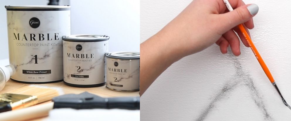 Create A Diy Marble Countertop At Home For Under 100 Abc News Photo The Giani Marble Countertop Paint Kit Comes With Everything You Need To Turn Your