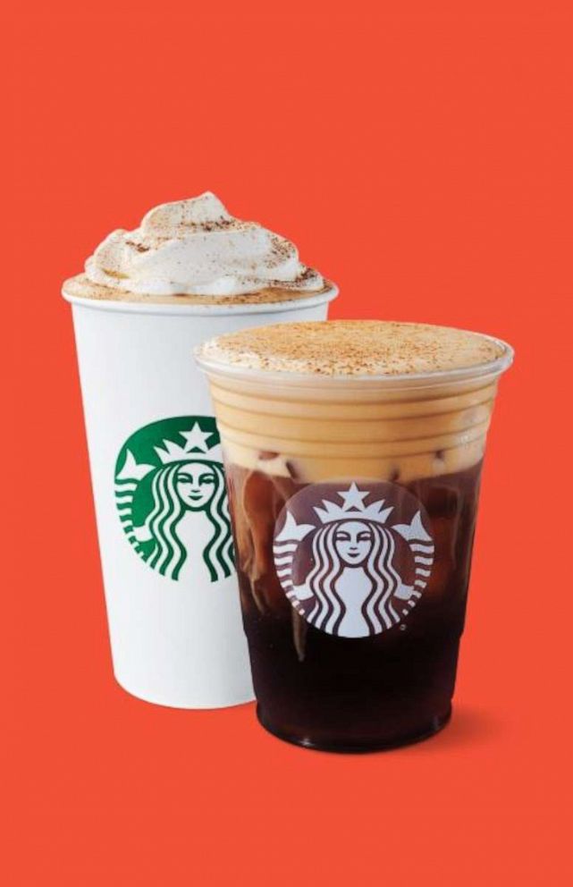 PHOTO: Starbucks pumpkin spice latte and the new pumpkin cream cold brew.