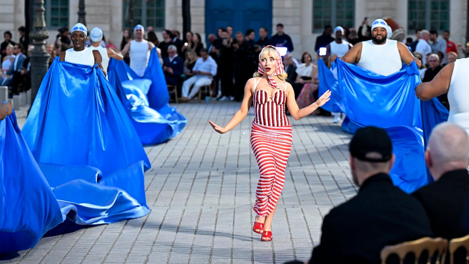 PHOTO: Sabrina Carpenter walks the runway during Vogue World: Paris at Place Vendome in Paris, France,June 23, 2024.