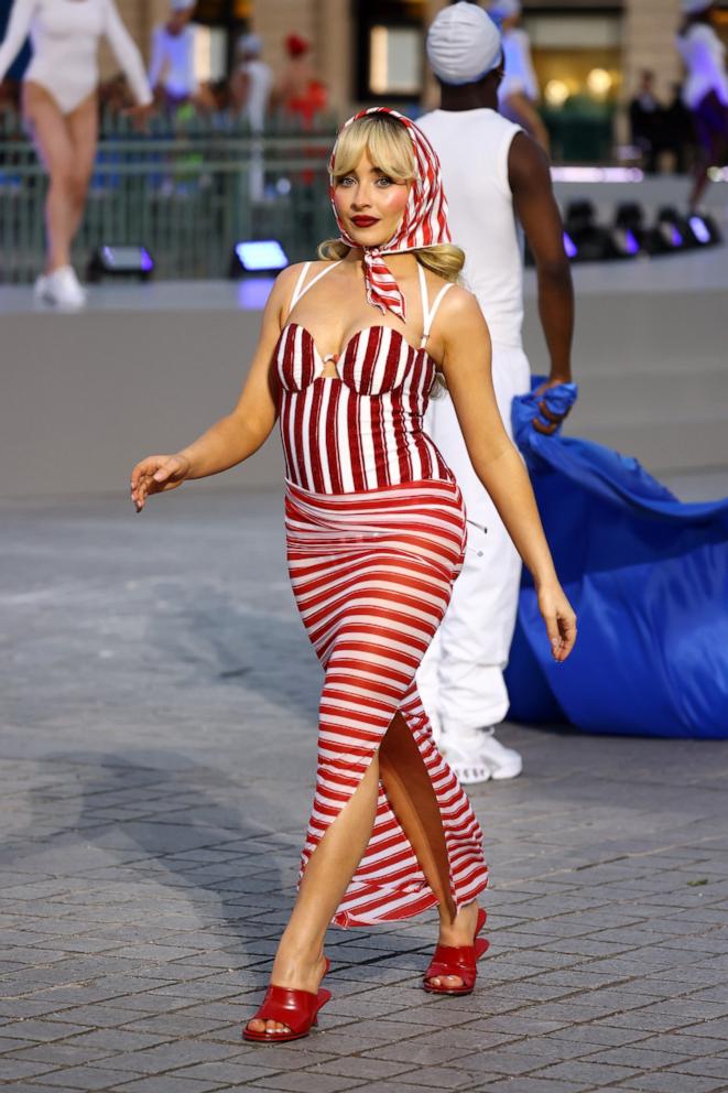 PHOTO: Sabrina Carpenter walks the runway during Vogue World: Paris at Place Vendome on June 23, 2024 in Paris, France.