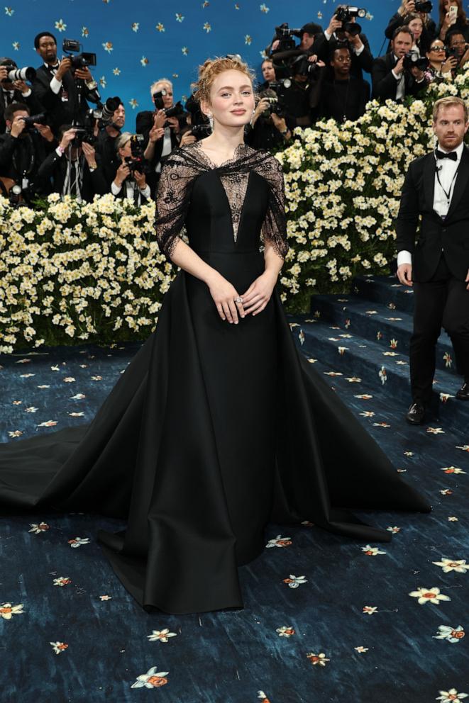 Sadie Sink attends the 2025 Met Gala Celebrating "Superfine: Tailoring Black Style" on May 05, 2025 in New York City.