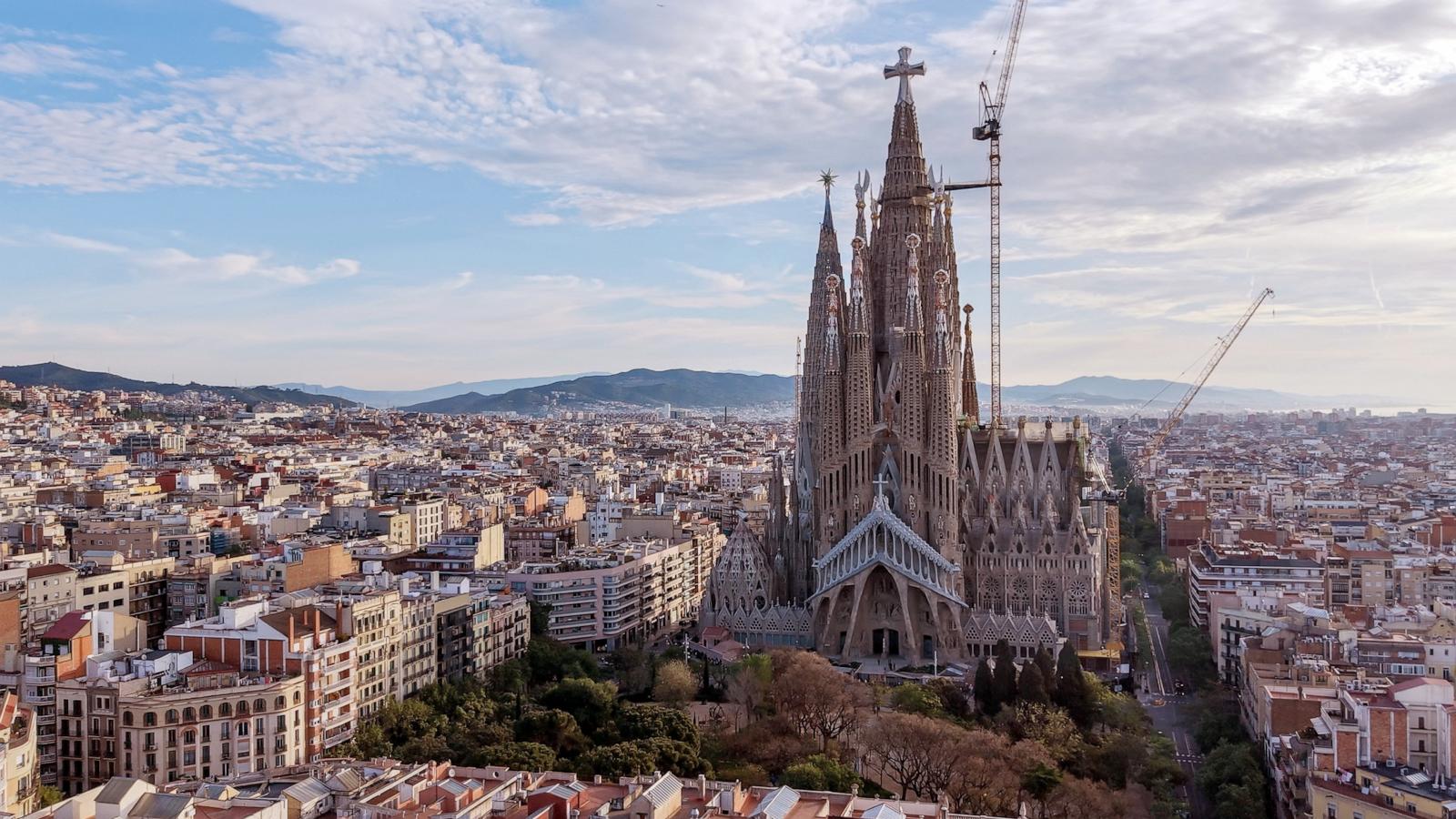 PHOTO: The Sagrada Familia Basilica is seen in Barcelona, April 22, 2026.