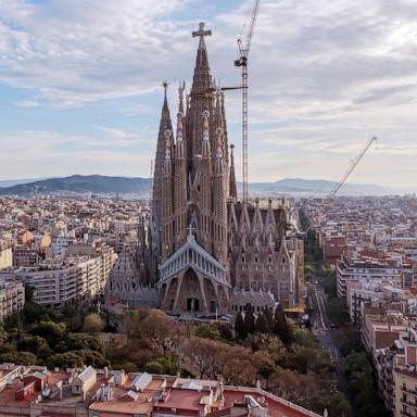 PHOTO: The Sagrada Familia Basilica is seen in Barcelona, April 22, 2026. 