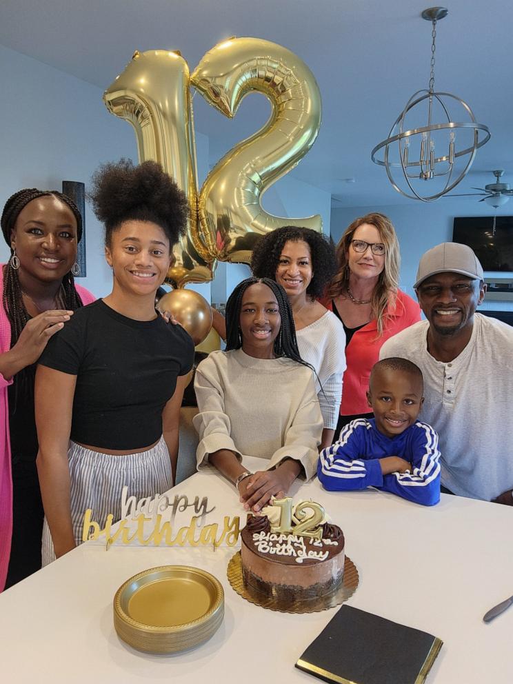 PHOTO: Saily Bah, author of "Rise Above: How to Turn a Negative Situation into a Positive One," is pictured with her family on her 12th birthday.