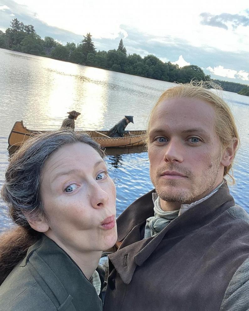 PHOTO: Sam Heughan and Caitriona Balfe in a post Heughan shared to Instagram on Sept. 27, 2024.