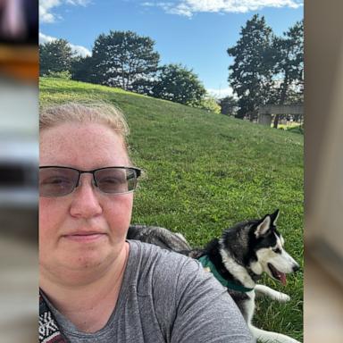 PHOTO: Samantha Griffin with her rescue dog Luna, a Siberian husky, whom she adopted in September 2023.