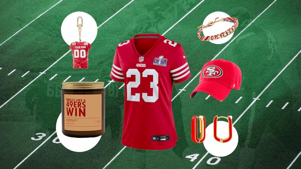 All the San Francisco 49ers merch you need for the Super Bowl - Good  Morning America