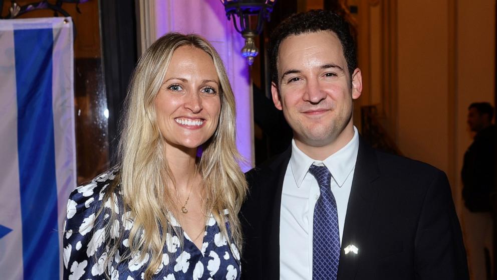 PHOTO: Tessa Angermeier and Ben Savage attend the "Bulletproof Israel" Emergency Gala, Oct. 17, 2023, in Beverly Hills.