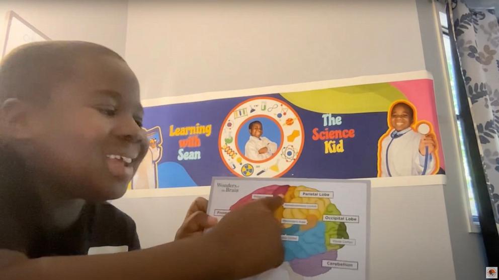 PHOTO: Sean Atitsogbe, also known as Sean the Science Kid teaching about the brain.