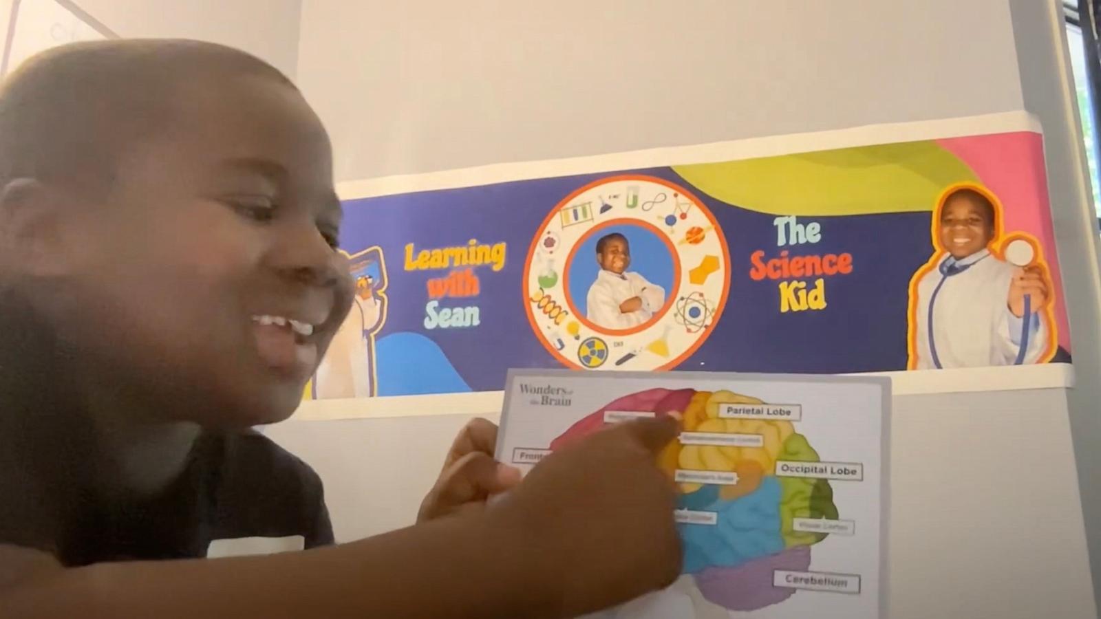 PHOTO: Sean Atitsogbe, also known as Sean the Science Kid teaching about the brain.