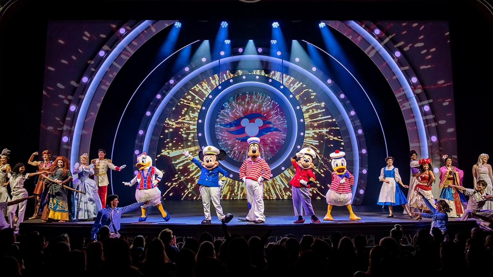 PHOTO: Guests will experience “Disney Seas the Adventure," an original musical spectacular that features characters from Disney and Pixar stories alongside renditions of iconic Disney songs, on board Disney Cruise Line’s newest ship, the Disney Destiny.