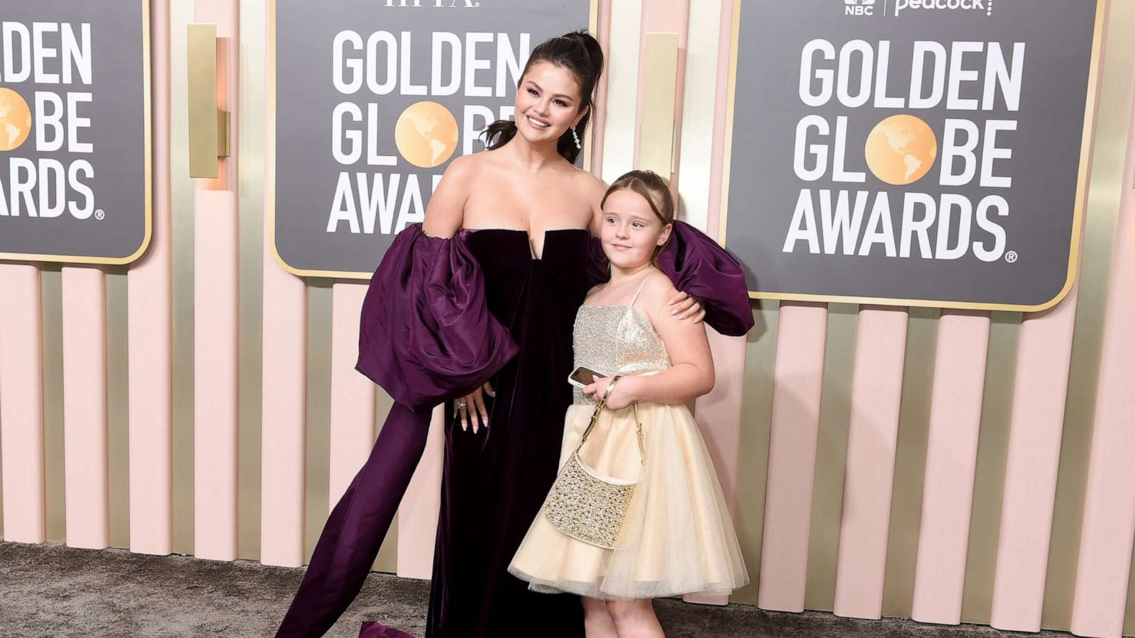PHOTO: Selena Gomez and Gracie Elliot Teefey attend the 80th Annual Golden Globe Awards at The Beverly Hilton on Jan. 10, 2023 in Beverly Hills, Calif.