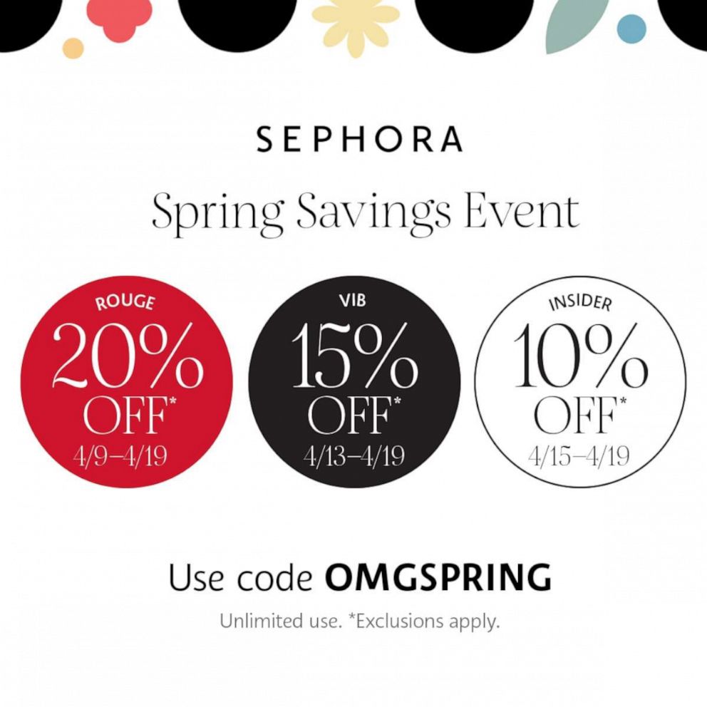 Sephora has announced its Spring Savings Event featuring up to 20% off on beauty essentials.