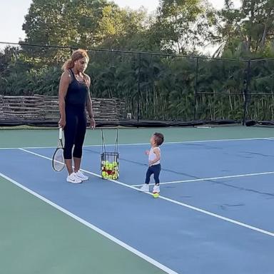 PHOTO: Serena Williams and her daughter Adira appear in this screengrab from a video Williams shared on Instagram.