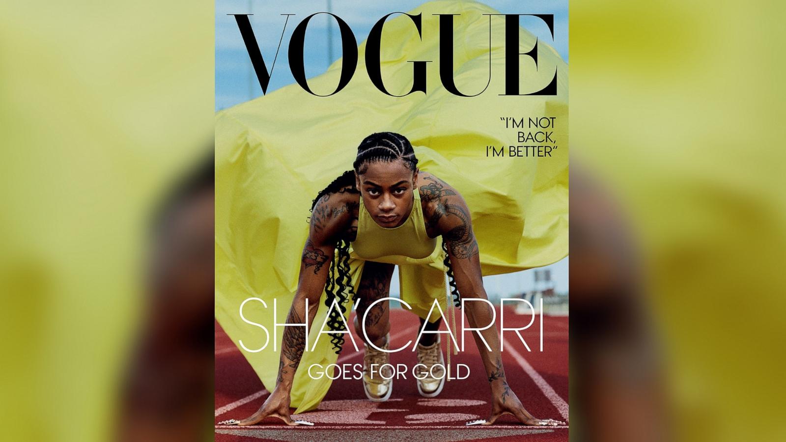 PHOTO: Sha'Carri Richardson lands digital Vogue cover ahead of Paris Olympics.