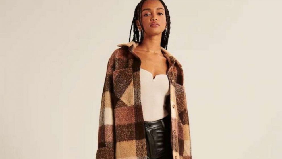 American eagle sale plaid coat