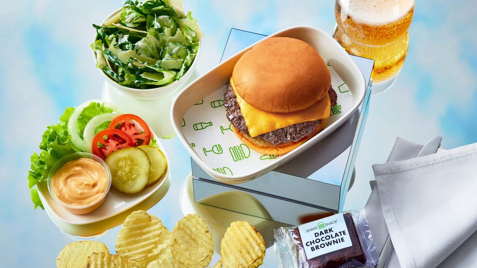 PHOTO: Delta announced it will expand its in-flight Shake Shack burgers for first class on new routes in 2025.