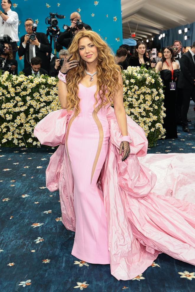 Shakira attends the 2025 Met Gala Celebrating "Superfine: Tailoring Black Style" on May 05, 2025 in New York City.