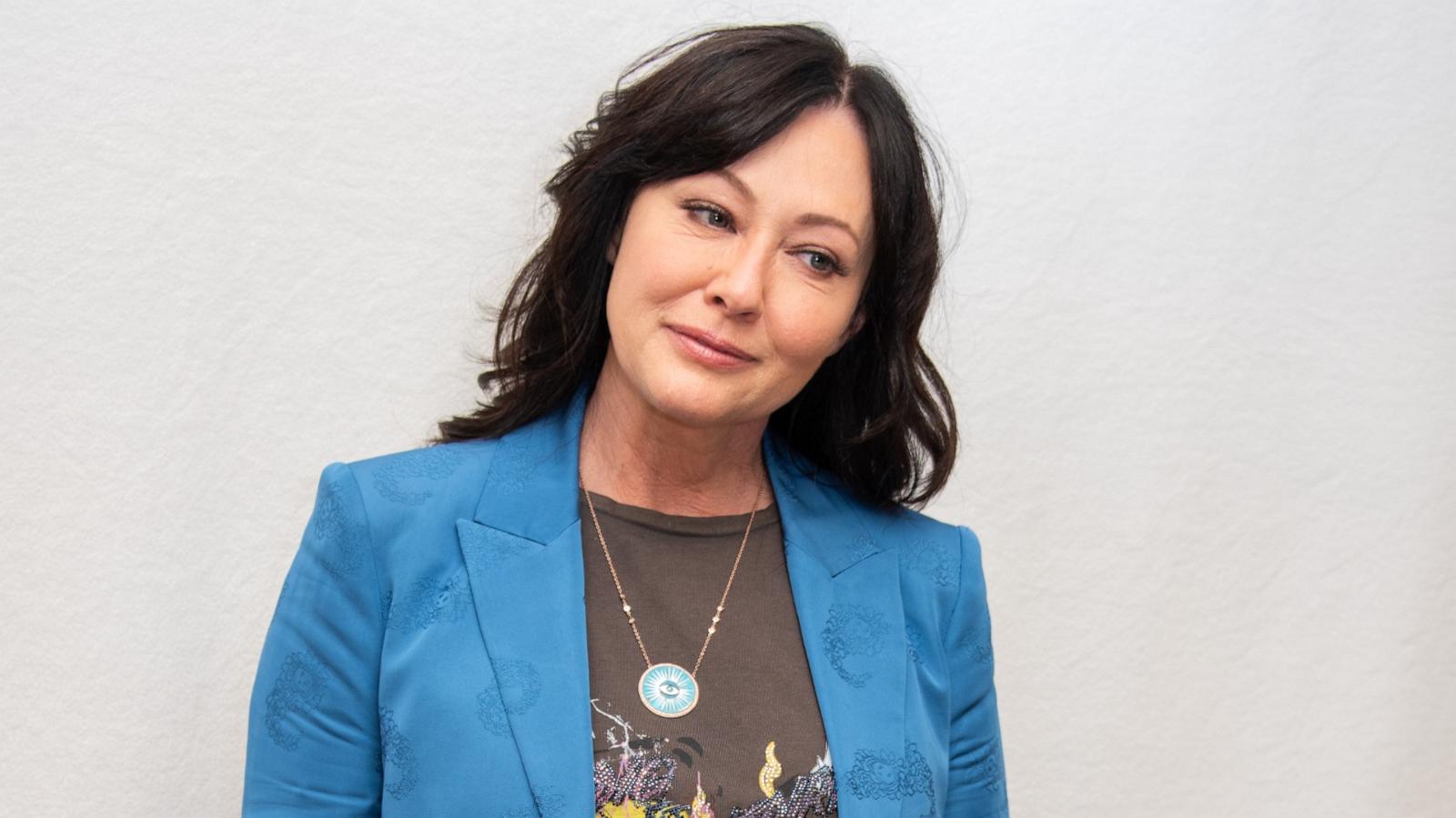 PHOTO: Shannen Doherty attends a "BH90210" press conference, Aug. 8, 2019, in Beverly Hills, Calif.