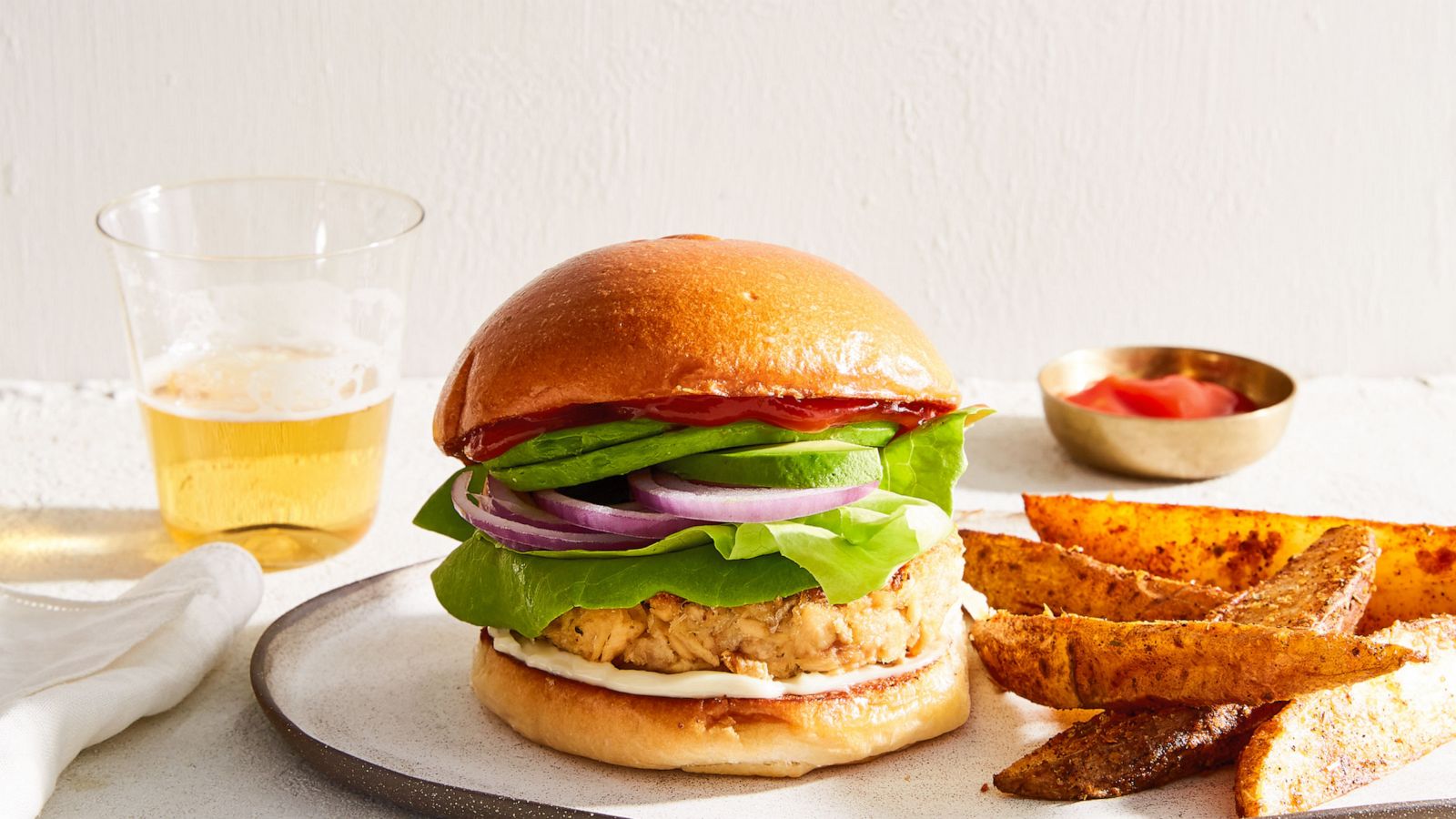 PHOTO: A shortcut salmon burger from "Bare Minimum Dinners" author Jenna Helwig.