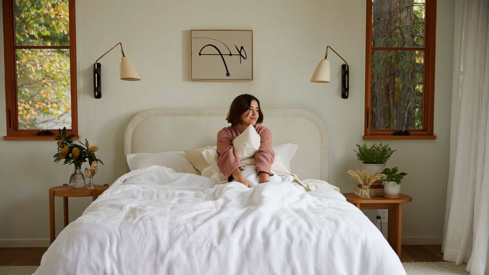 Bedding from Parachute Home.