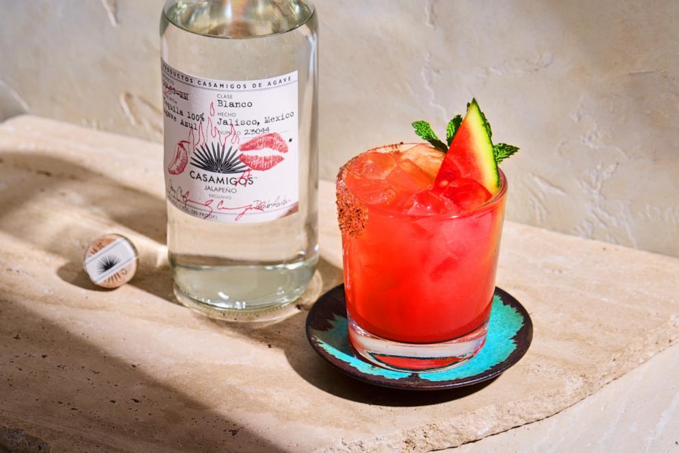 PHOTO: A spicy watermelon tequila cocktail.