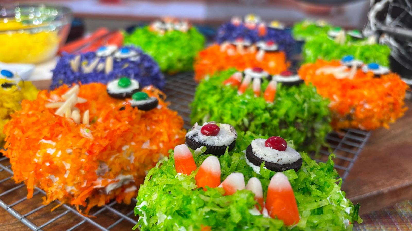 PHOTO: Chef Zac Young drops by "GMA3" to make spooky donuts just in time for Halloween.