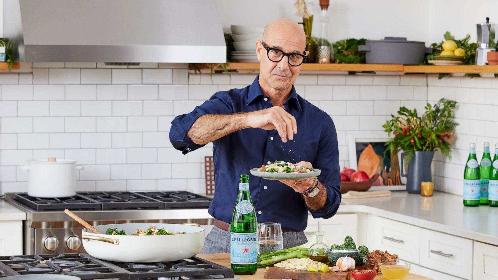 Stanley Tucci shares his signature pasta recipe with all the ingredients to  get a taste of Italy at home - ABC News